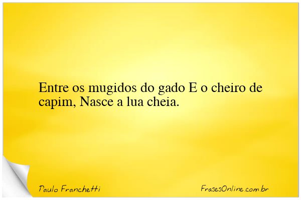 Frase de Paulo Franchetti