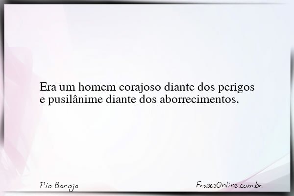 Frase de Pío Baroja