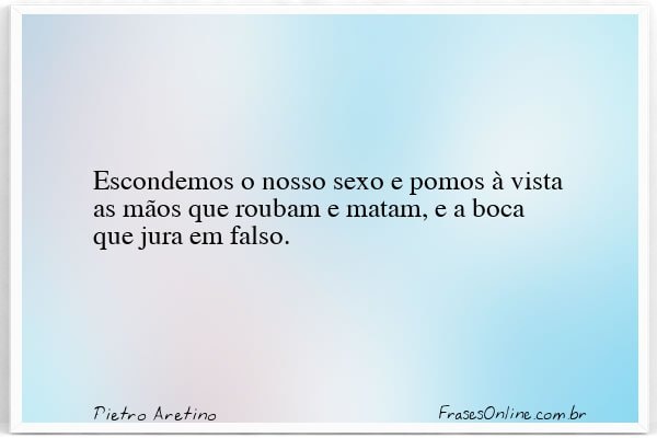 Frase de Pietro Aretino