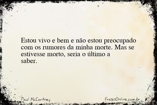 Frase de Paul McCartney