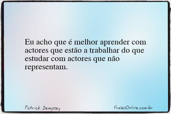 Frase de Patrick Dempsey