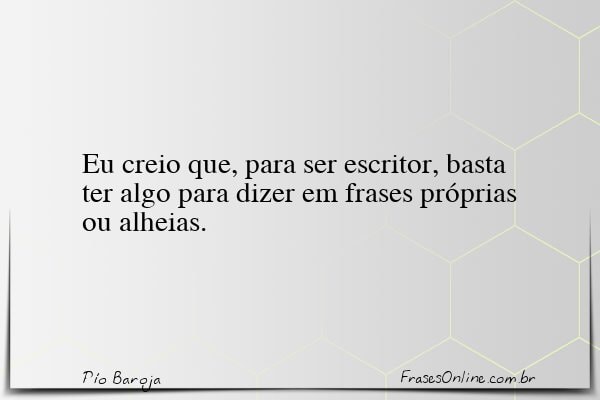 Frase de Pío Baroja