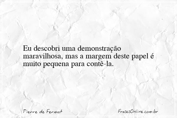 Frase de Pierre de Fermat