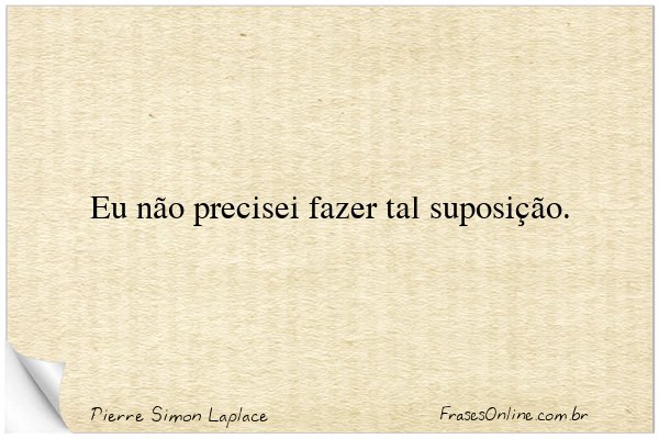 Frase de Pierre Simon Laplace