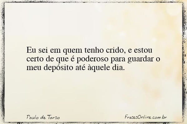 Frase de Paulo de Tarso