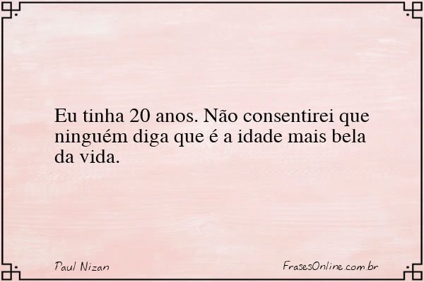 Frase de Paul Nizan
