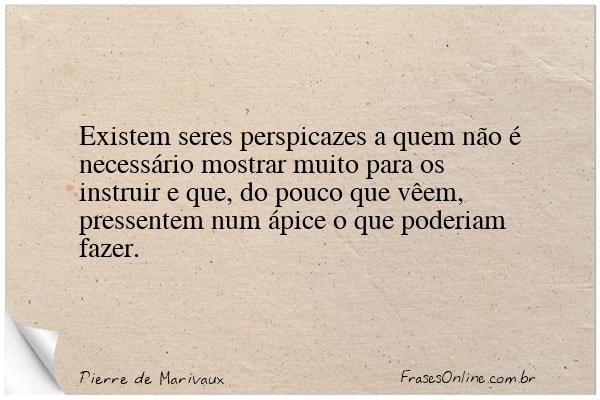 Frase de Pierre de Marivaux