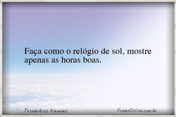 Frase de Provérbios Alemães