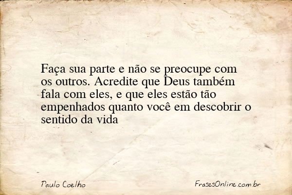 Frase de Paulo Coelho