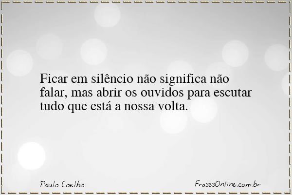Frase de Paulo Coelho