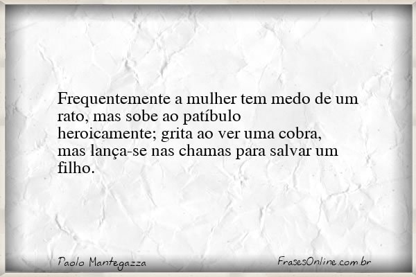 Frase de Paolo Mantegazza