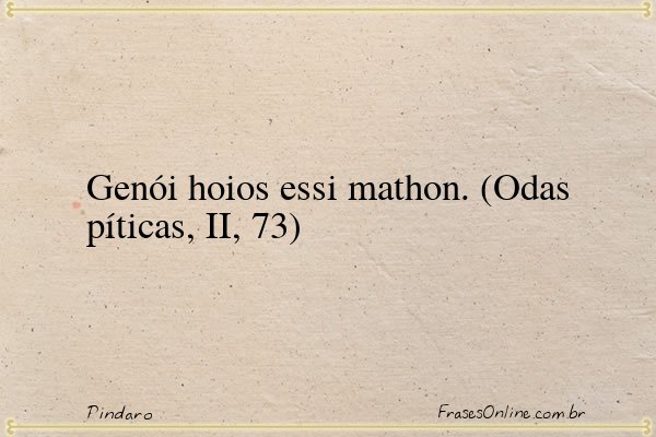 Frase de Pindaro