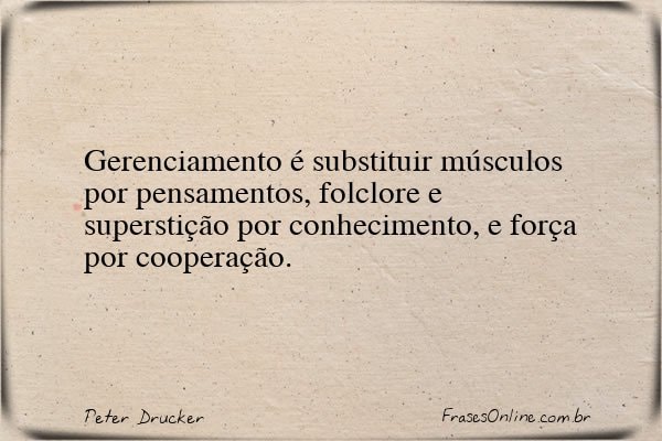Frase de Peter Drucker