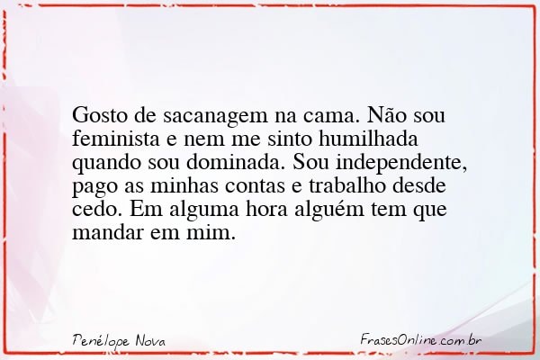 Frase de Penélope Nova