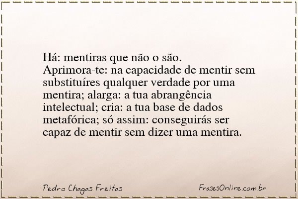 Frase de Pedro Chagas Freitas