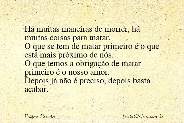 Frase de Pedro Paixão