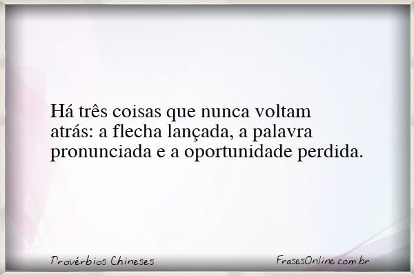 Frase de Provérbios Chineses