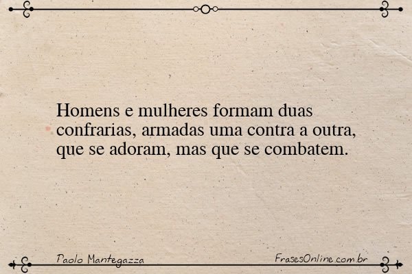 Frase de Paolo Mantegazza