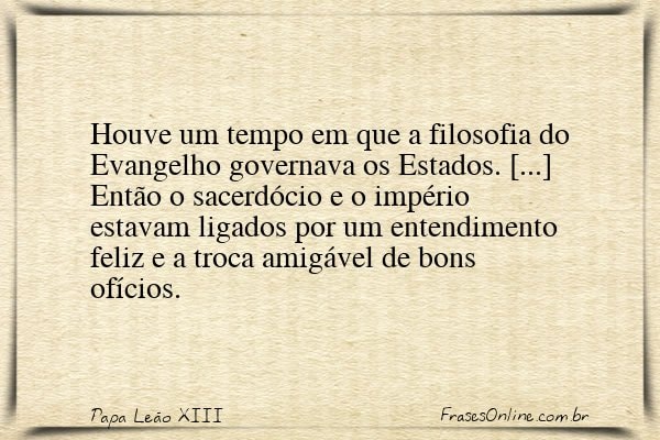 Frase de Papa Leão XIII