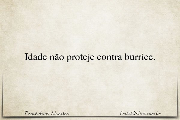 Frase de Provérbios Alemães