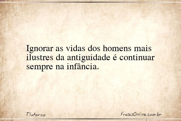 Frase de Plutarco