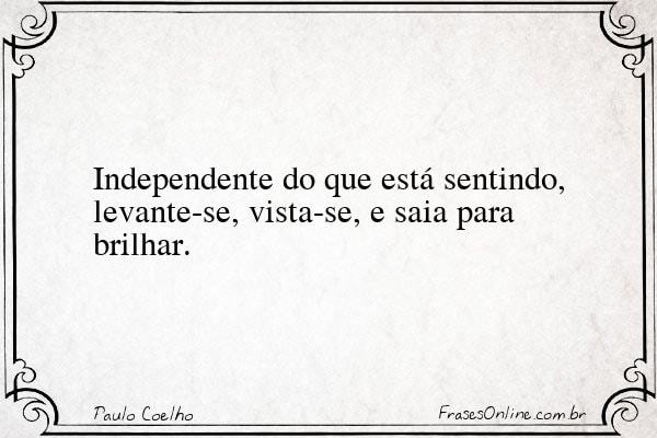 Frase de Paulo Coelho