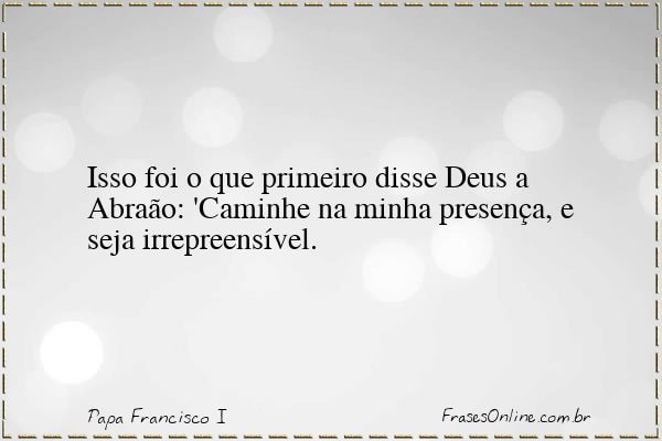 Frase de Papa Francisco I