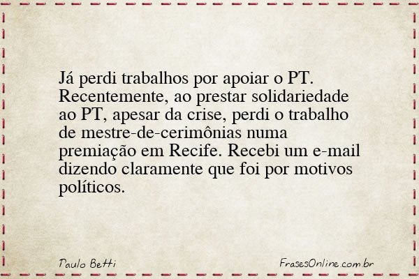 Frase de Paulo Betti