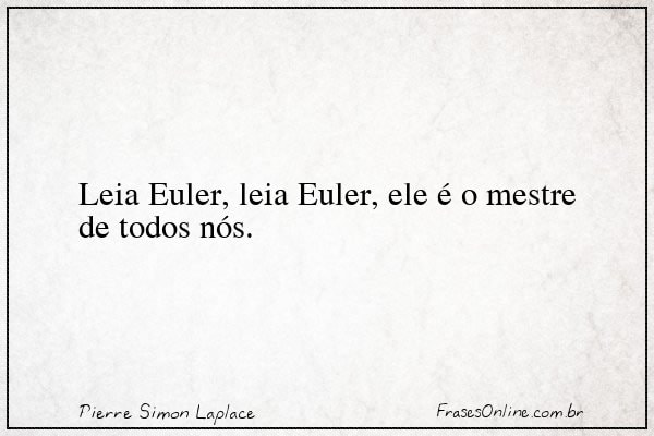 Frase de Pierre Simon Laplace