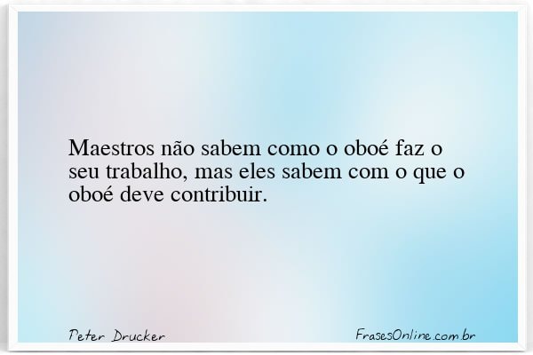Frase de Peter Drucker