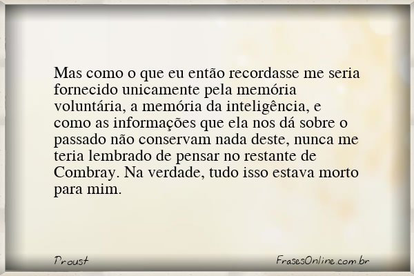 Frase de Proust