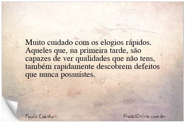Frase de Paulo Coelho