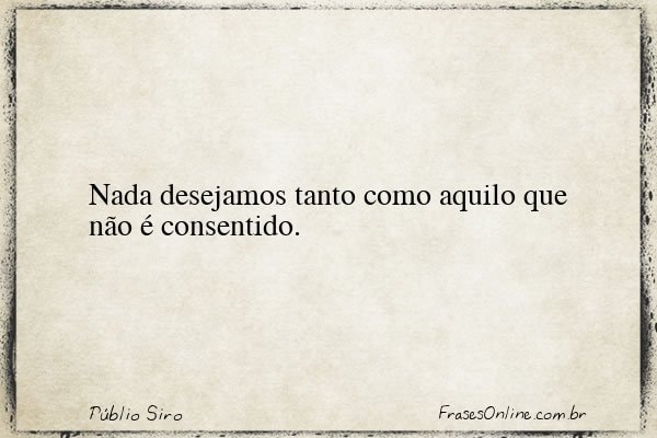 Frase de Públio Siro