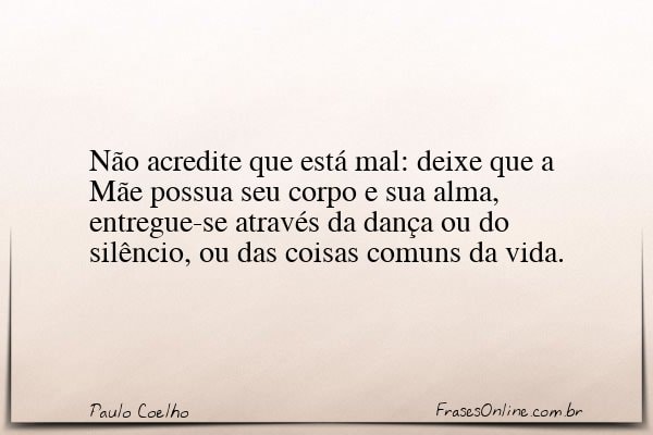 Frase de Paulo Coelho