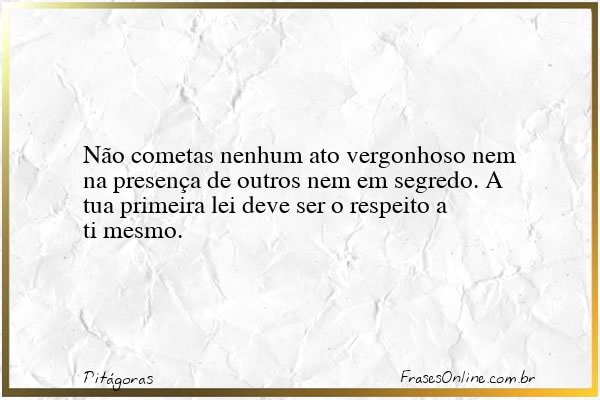 Frase de Pitágoras
