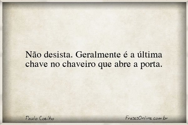 Frase de Paulo Coelho