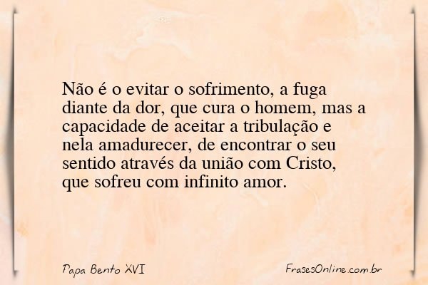 Frase de Papa Bento XVI