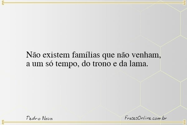 Frase de Pedro Nava