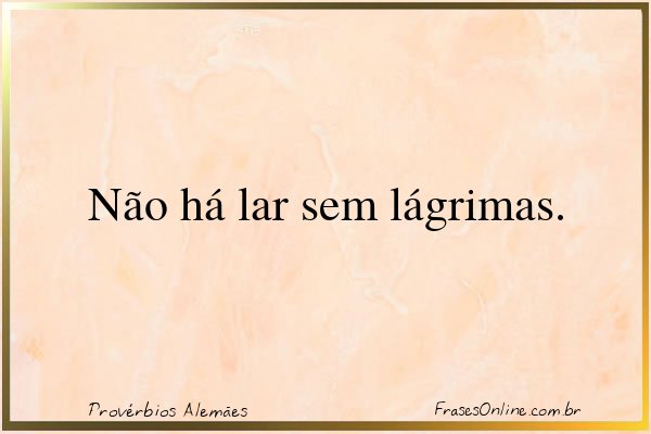 Frase de Provérbios Alemães