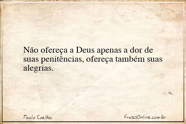 Frase de Paulo Coelho
