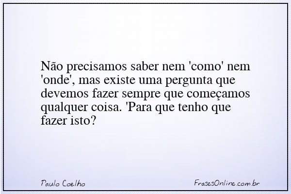 Frase de Paulo Coelho