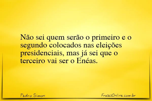 Frase de Pedro Simon