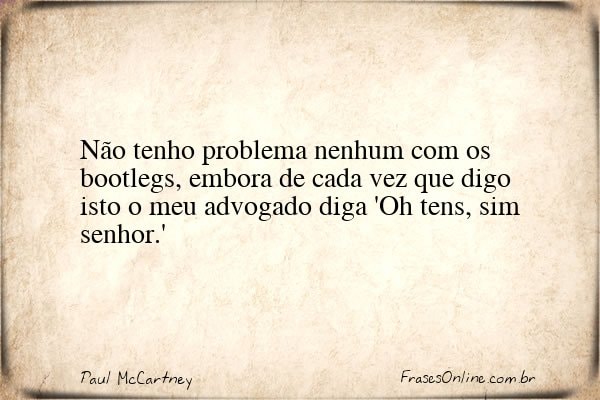 Frase de Paul McCartney