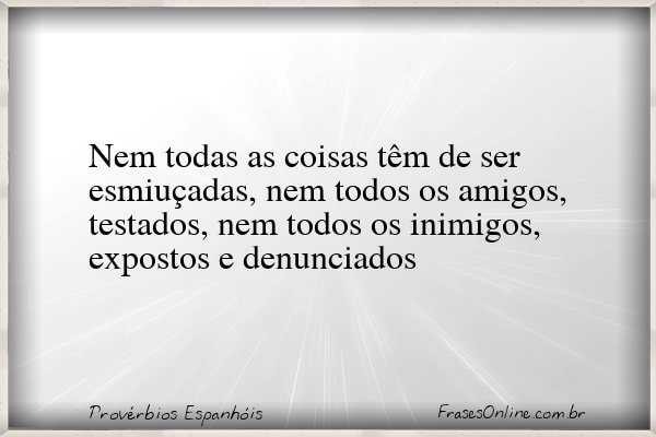 Frase de Provérbios Espanhóis