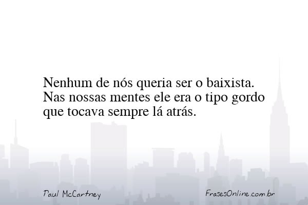 Frase de Paul McCartney