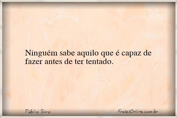 Frase de Públio Siro