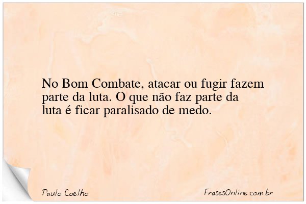 Frase de Paulo Coelho