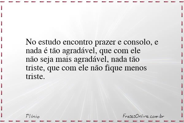 Frase de Plínio