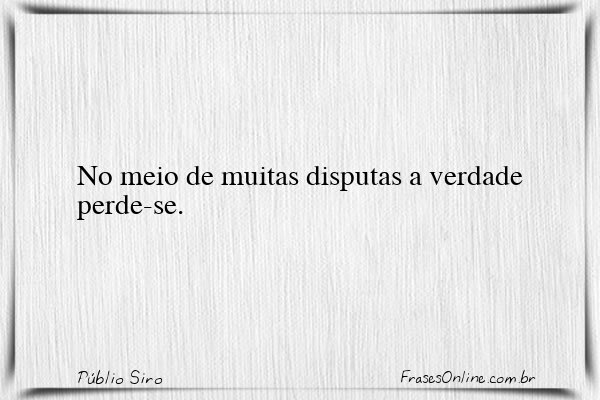 Frase de Públio Siro