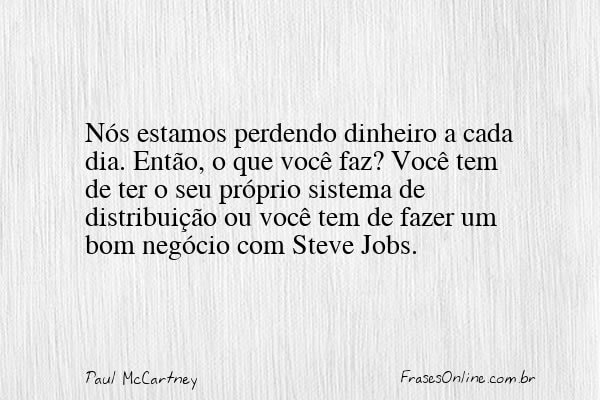 Frase de Paul McCartney